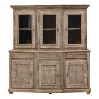 1890s French Provincial Oak Vitrine For Sale