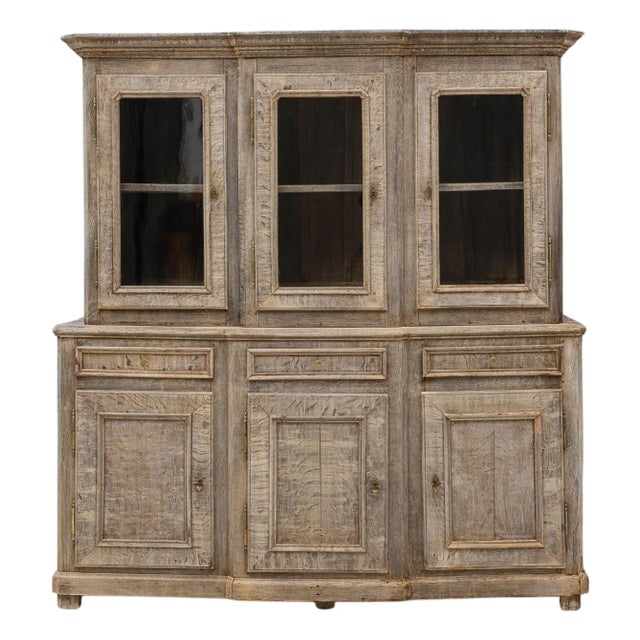 1890s French Provincial Oak Vitrine For Sale