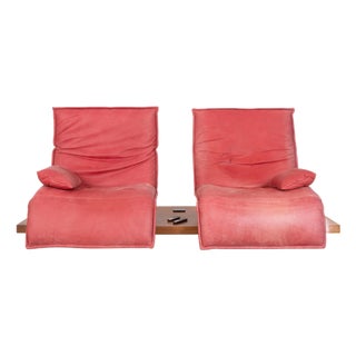 Free Motion Epos 2 Leather Two-Seater Red Electric Function Sofa from Koinor For Sale
