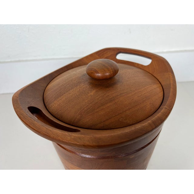 Danish Teak Ice Bucket by Esb Denmark For Sale - Image 9 of 13