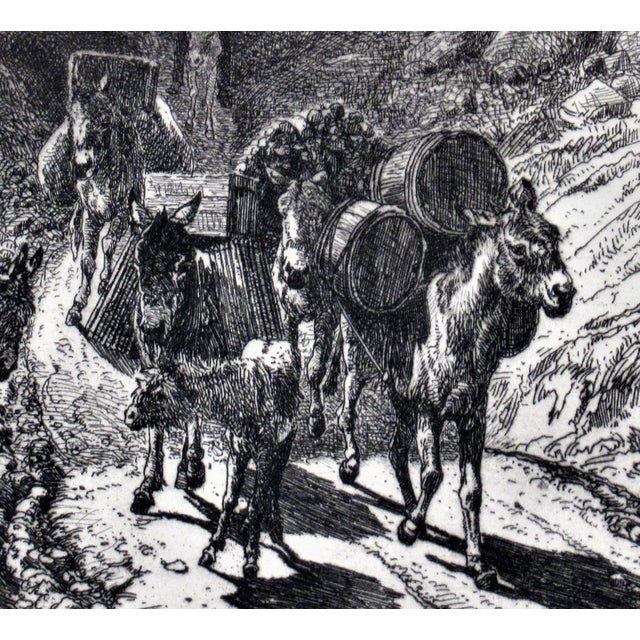 Peter Moran, A Burro Train, New Mexico, 1880 For Sale - Image 4 of 9