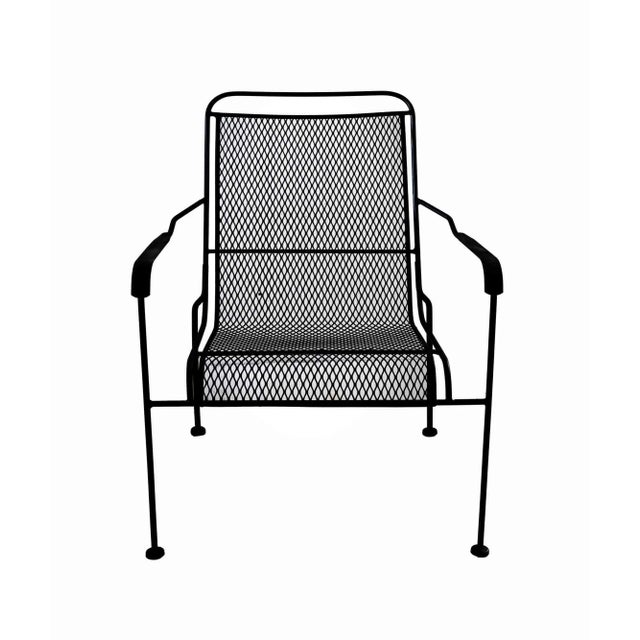 Metal Chairs Stackable Iron Set of Six For Sale - Image 7 of 7