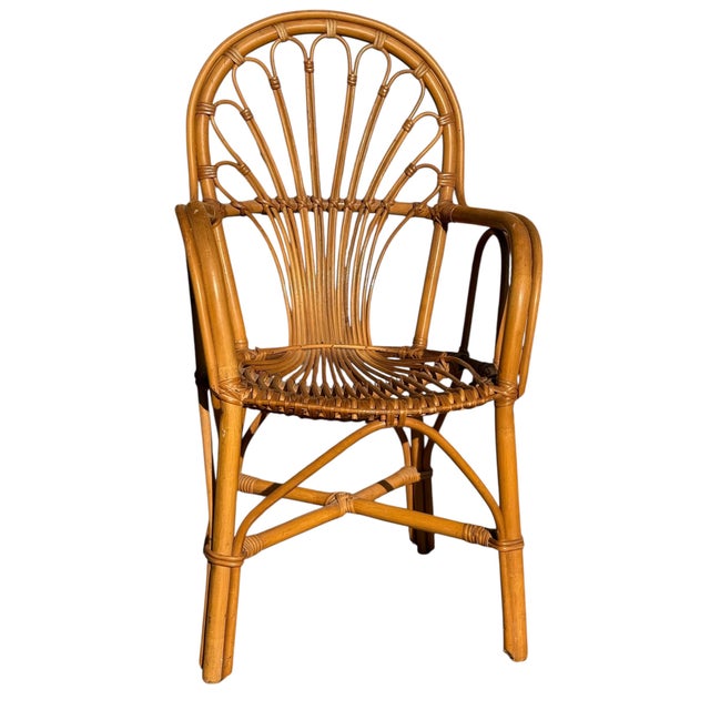 Vintage Rattan Chairs, 1980s, Set of 3 For Sale - Image 9 of 11