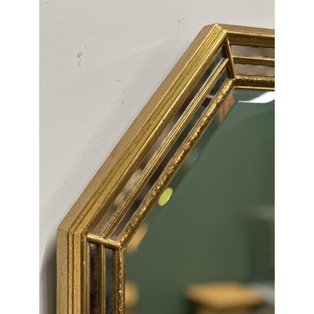 Gold Vintage Gold Gilt Octagonal Mirrors by Deknudt, Belgian, 1970s For Sale - Image 8 of 10