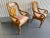 Biedermeier Vintage Biedermeier Style Upholstered Arm Chairs by Drexel Heritage - a Pair For Sale - Image 3 of 12