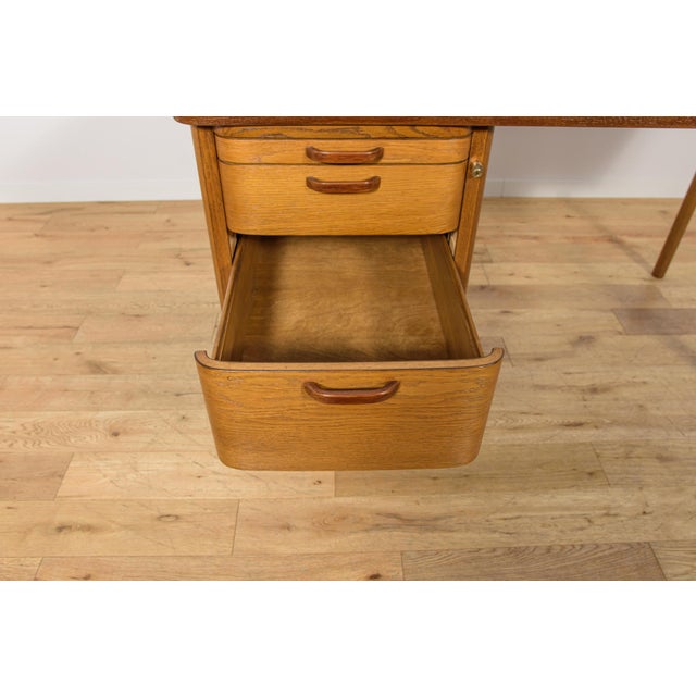 Art Deco Oak Desk by Gunnar Ericsson for Åtvidaberg / Facit AB, Sweden, 1950s For Sale - Image 12 of 18