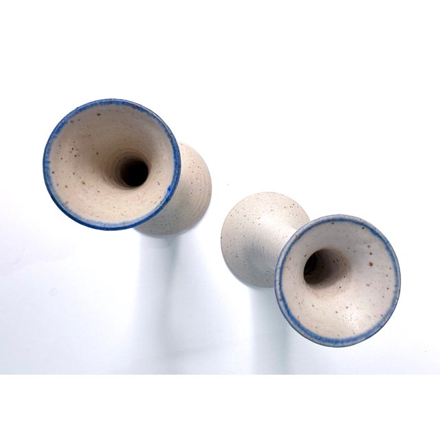 Studio Ceramic Art Candleholder from Vendelbo Stentøj, Tversted, Denmark, 1970s, Set of 2 For Sale - Image 6 of 9