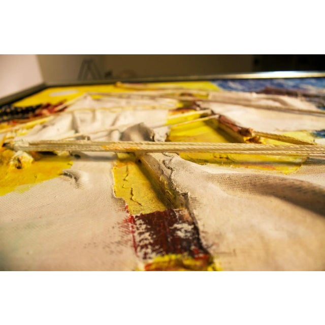 Contemporary Mixed Media Art of an American Clipper Ship For Sale - Image 4 of 8