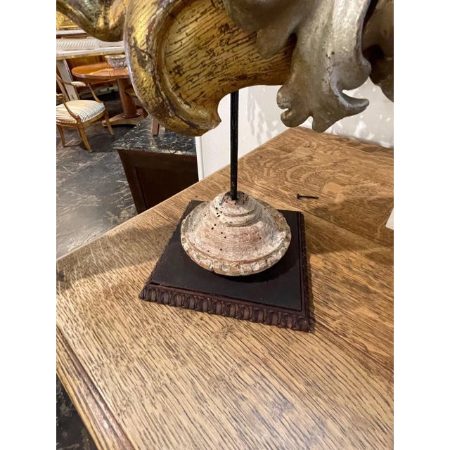 Late 18th Century 18th Century Giltwood Element Fish Sculpture For Sale - Image 5 of 8