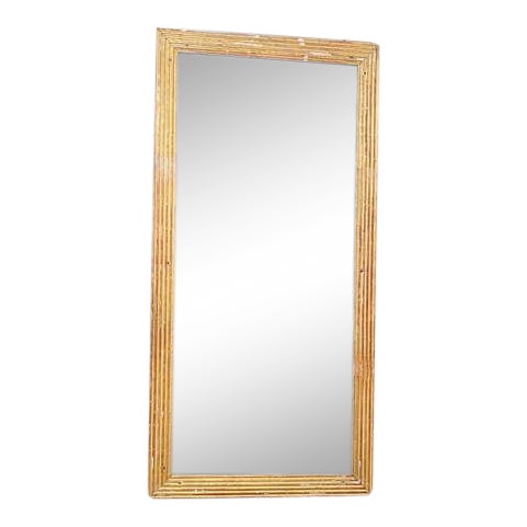 French Fluted Giltwood Mirror For Sale