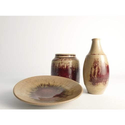 Oxblood Glazed Stoneware Pieces by Henning Nilsson, 1960s, Set of 3 For Sale - Image 16 of 18