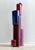 2018 Marty Fielding Contemporary Blue and Red Ceramic Hand-Built Bottle or Vessel For Sale - Image 4 of 16