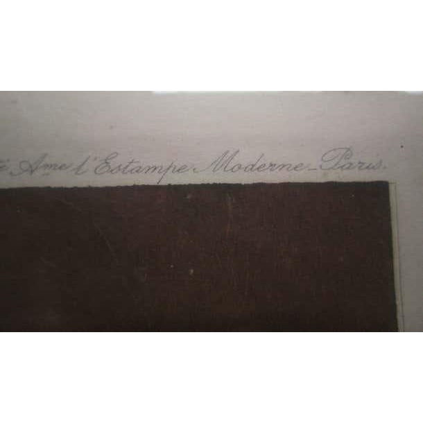 Green Oriental Lithograph and Watercolor by Umberto Brunelleschi For Sale - Image 8 of 9