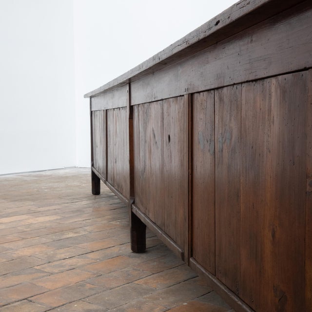 Brown Large Vintage Drapers Table, 1920 For Sale - Image 8 of 11