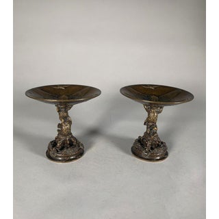 Christophe Fratin (1801-1864) Pair of Bronze Cups with Bears For Sale