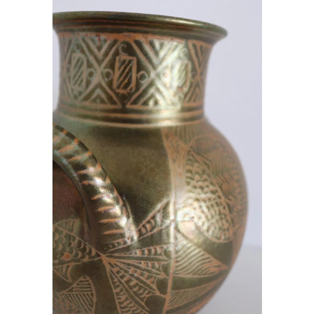 Italian Hand Painted Glazed Ceramic Vase by Riccardo Gatti, 1950s For Sale - Image 18 of 18