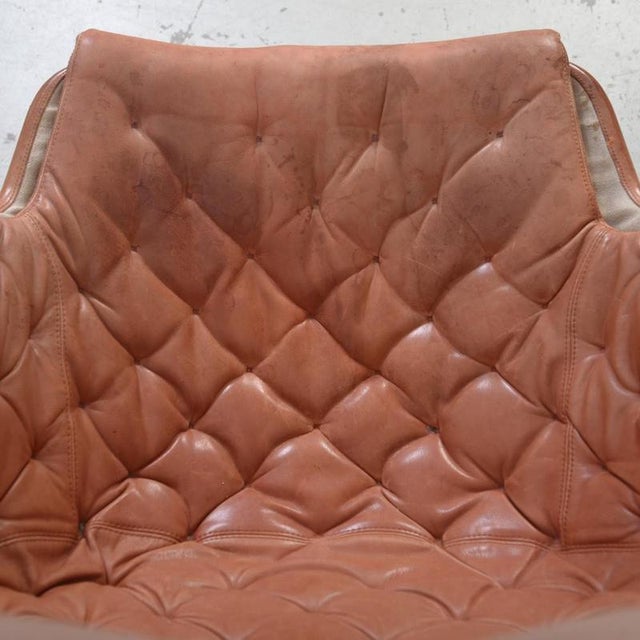 Animal Skin Jetson Chair in Patinated Anilin Leather by Bruno Mathson, 1990s For Sale - Image 7 of 18