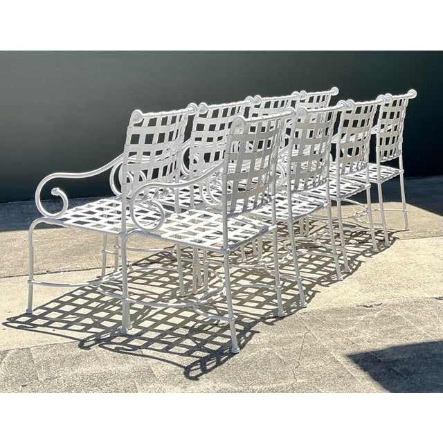 Vintage Brown Jordan Cast Aluminum “Florentine”:Dining Chairs - Set of 8 For Sale - Image 11 of 12
