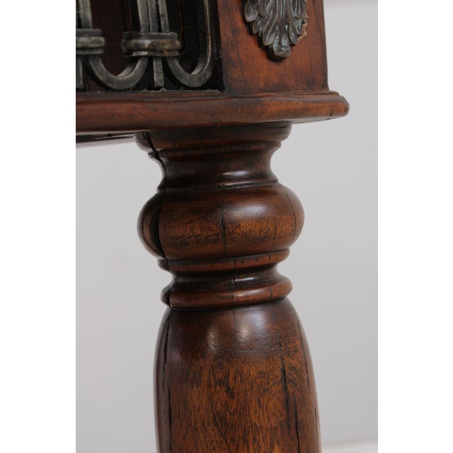 Theodore Alexander Marble Top Mahogany Console Table For Sale - Image 15 of 18