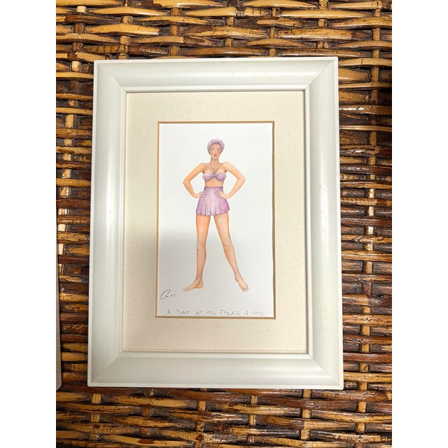 Vintage “A Day at the Beach" Series by Artist Robert Kline - Set of 3 For Sale - Image 4 of 6