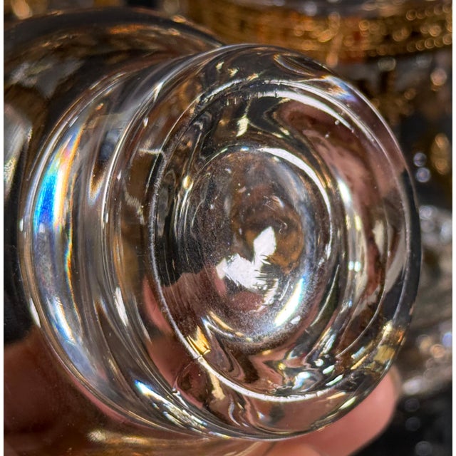 Metal c.1960's Culver Chantilly 22k Gold Footed Rocks Glasses - Set of 6 For Sale - Image 7 of 7