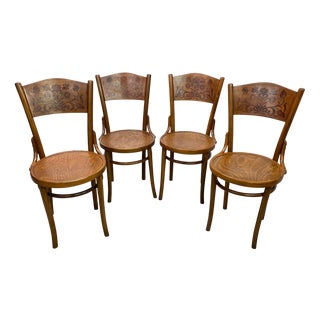 Vintage Dining Room Chairs from Thonet, 1930s, Set of 4 For Sale