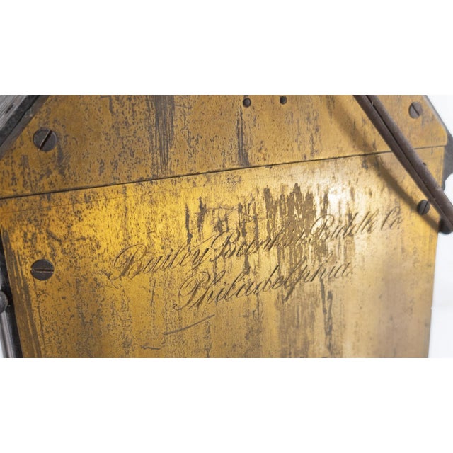 Metal American Arts & Crafts Alabaster and Marble Mantel Clock For Sale - Image 7 of 13