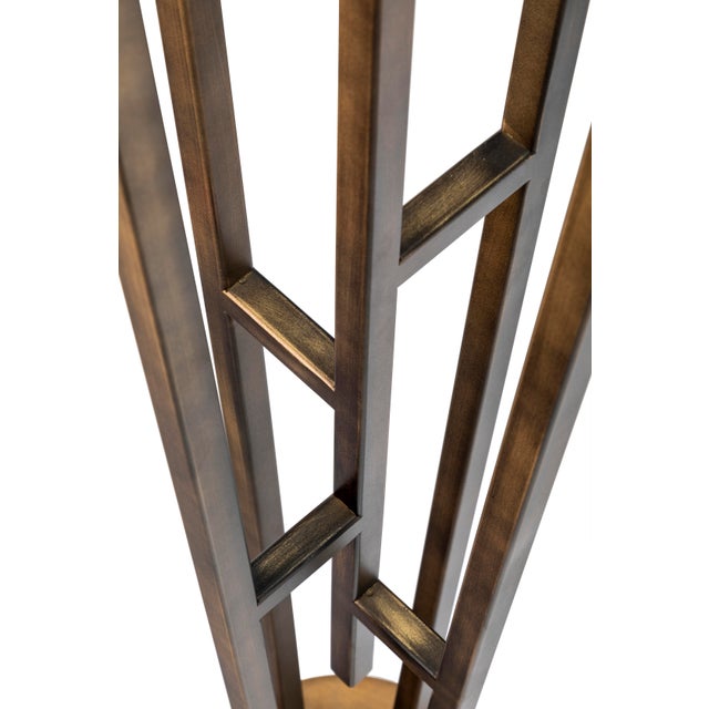 Italian Freestanding Acrux Coat Rack in Burnished Steel For Sale - Image 4 of 6