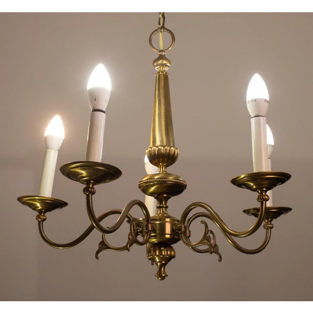 Brass Vintage Brass Chandelier Signed Sciolari, Model 526, 1950s For Sale - Image 8 of 12