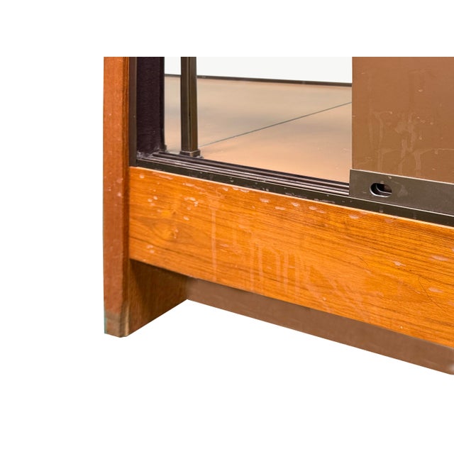 Vintage Glass Top Shelves Storage Display Showcase Cabinet For Sale - Image 13 of 17