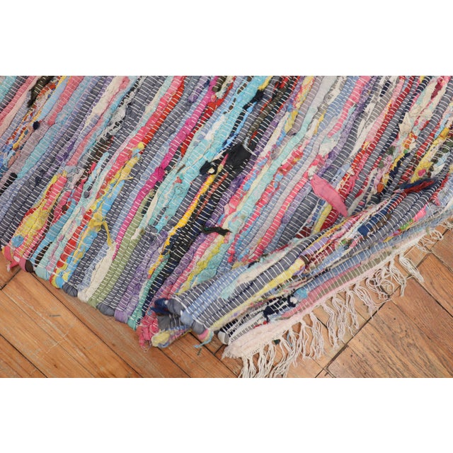 1970s Colorful American Braid Runner For Sale In New York - Image 6 of 18