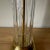 Metal Vintage Brass and Cylinder Cut Glass Tall Buffet Lamp For Sale - Image 7 of 10