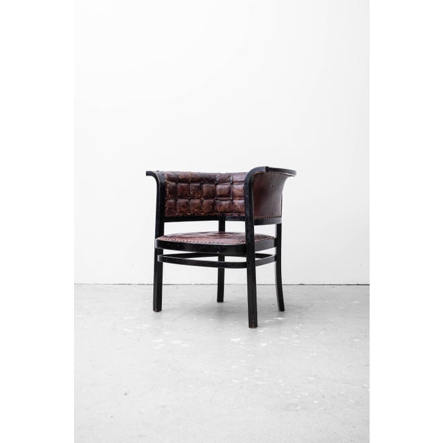 Wood Antique Art Nouveau Armchairs by Marcel Kammerer for Gebrüder Thonet, 1910, Set of 2 For Sale - Image 7 of 18