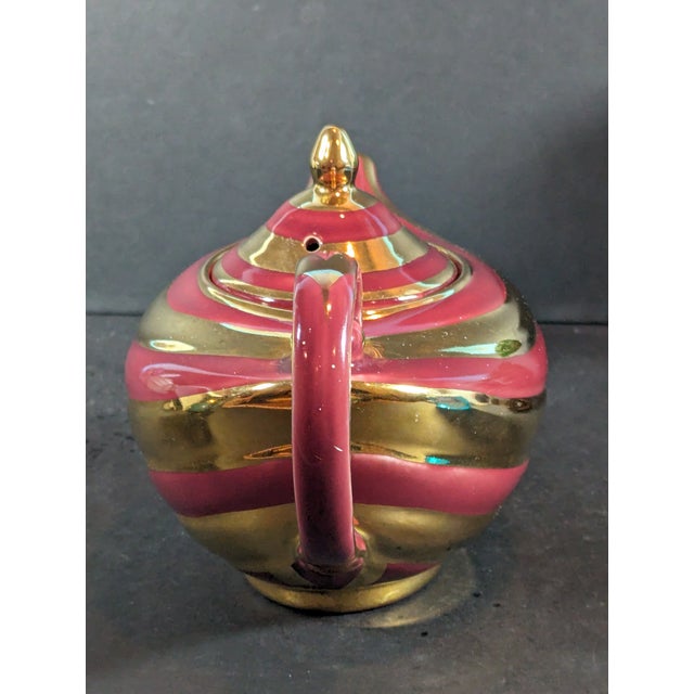 Mid-Century Modern 1950s Mid-Century Modern Arthur Wood Striped Aladdin Tea Pot, England For Sale - Image 3 of 9