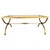 Neoclassical Curule Gilt Iron Coffee Table With Antiqued Mirror Top by Miamar Home For Sale - Image 3 of 14