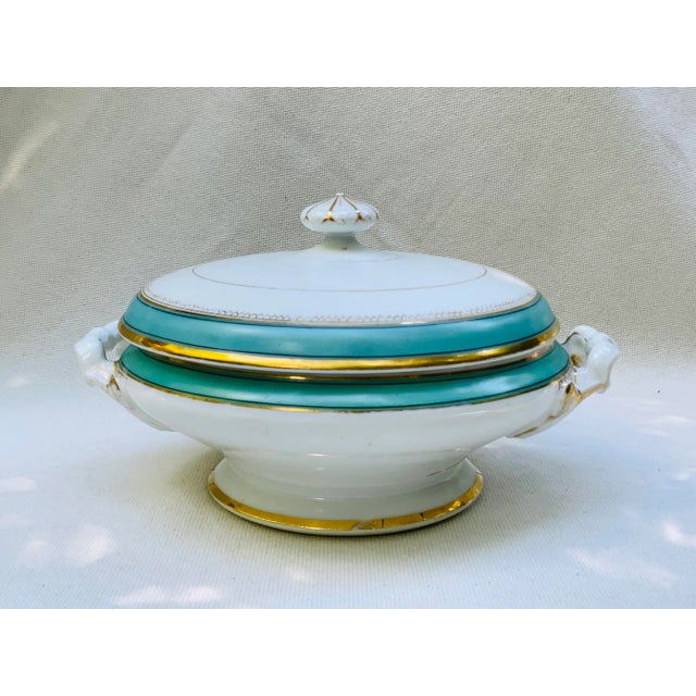 Wood French 19th Porcelain Soup Tureen (One) For Sale - Image 7 of 18