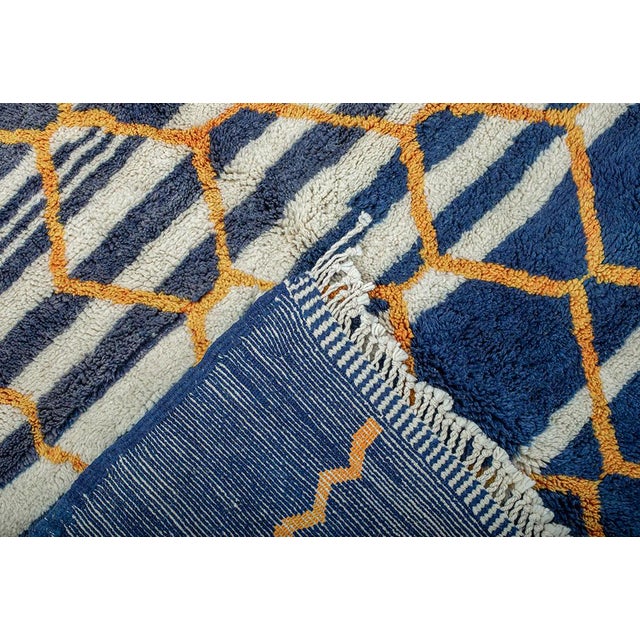 2020s Premium Hand-Knotted Moroccan Wool Rug | 10'5" X 6'6" | One of a Kind For Sale - Image 5 of 9