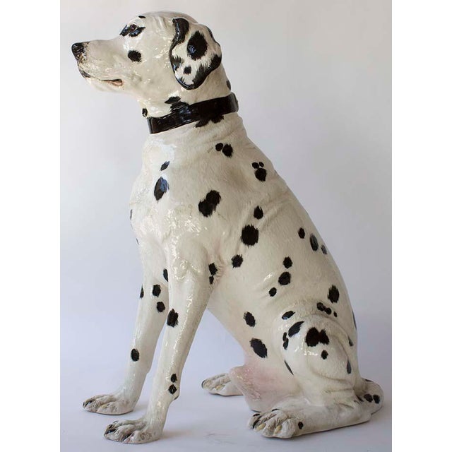 Vintage Porcelain Dalmatian Large & Lifelike Dog Statue Chairish