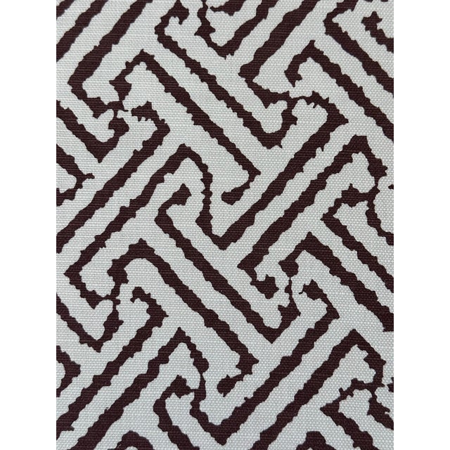 China Seas China Seas Java Grande Linen Blend 1 1/2 Yards Brown Fabric For Sale - Image 4 of 6