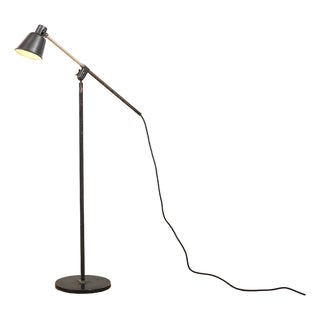 Floor Lamp with Black Die-Cast Aluminum Base from Bag Turgi, 1930s For Sale