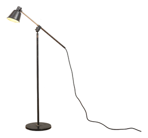 Floor Lamp with Black Die-Cast Aluminum Base from Bag Turgi, 1930s