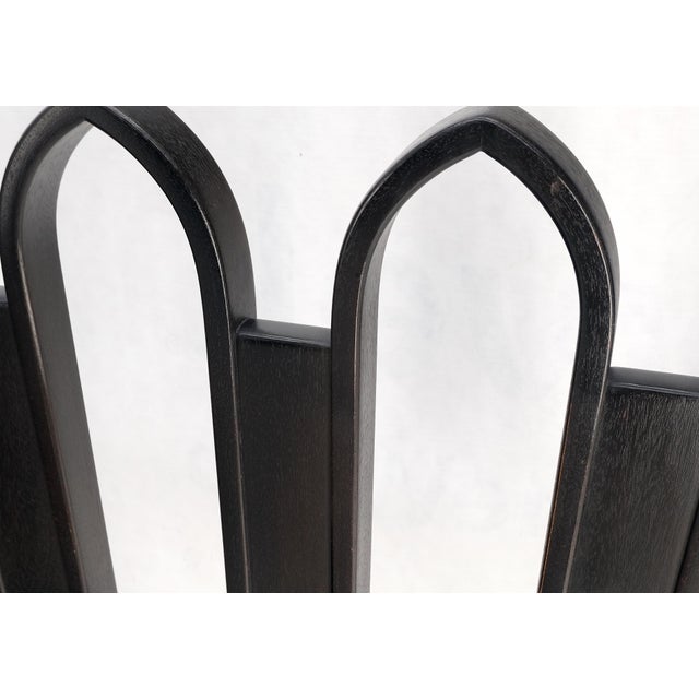 Black Harvey Prober Ebonized Solid Mahogany Lacquered Queen Size Headboard Bed For Sale - Image 8 of 12