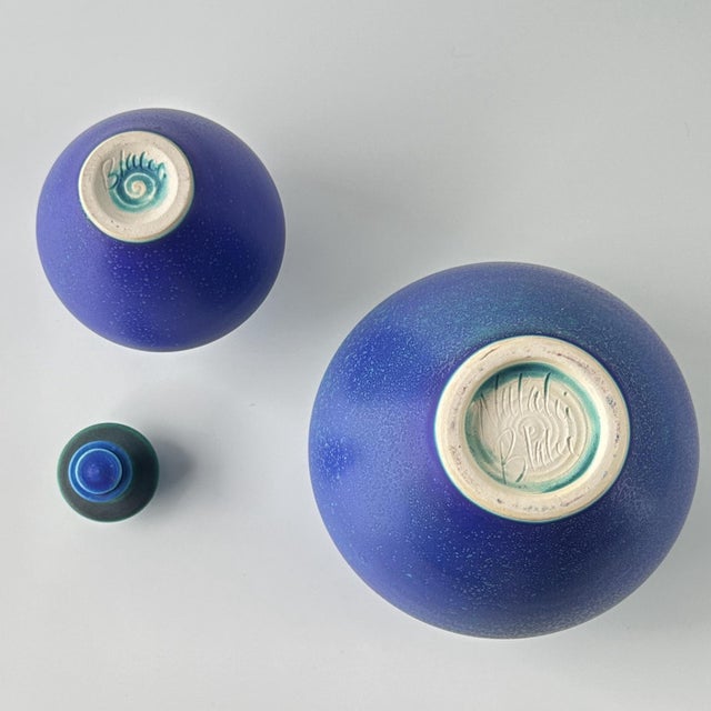 Late 20th Century Studio Pottery Vessel and Vase Pair by Natalie Blake For Sale - Image 10 of 12