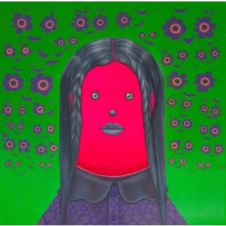 Natasha Lelenco, Surreal Figurative Portrait, 2025, Acrylic Painting For Sale