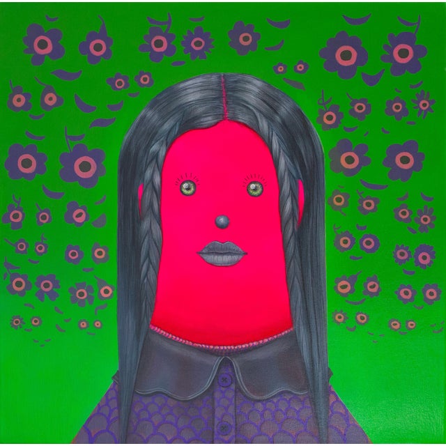 Natasha Lelenco, Surreal Figurative Portrait, 2025, Acrylic Painting For Sale