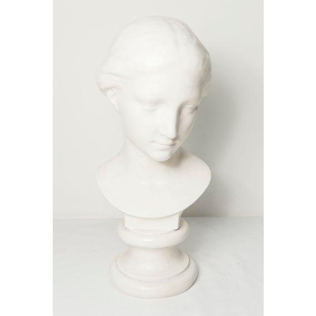Marble Bust of a Woman, 1800s For Sale - Image 16 of 17