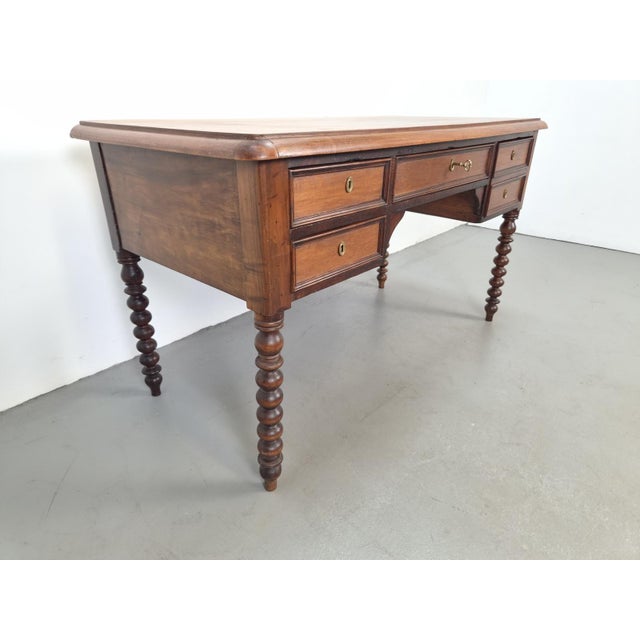 English Bobbin-Turned Wooden Desk, 1960s For Sale - Image 10 of 15