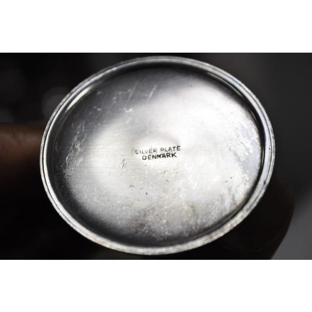 Mid 20th Century Danish Modern Silver Plated Umbrella Cocktail Napkin Holder - a Pair For Sale - Image 13 of 14