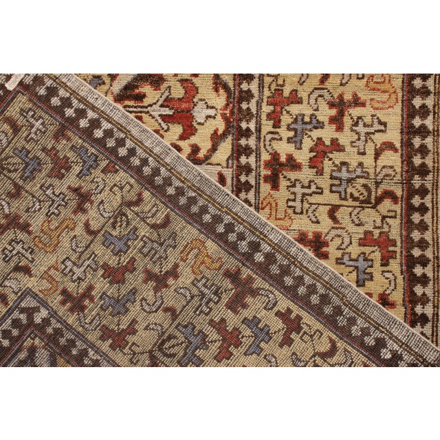 2010s Rug & Kilim’s Kuba Style Rug in Red and Beige-Brown Floral Pattern For Sale - Image 5 of 5