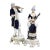Beautiful Antique 1919 Royal Dux Porcelain Colonial Couple Playing Instruments For Sale